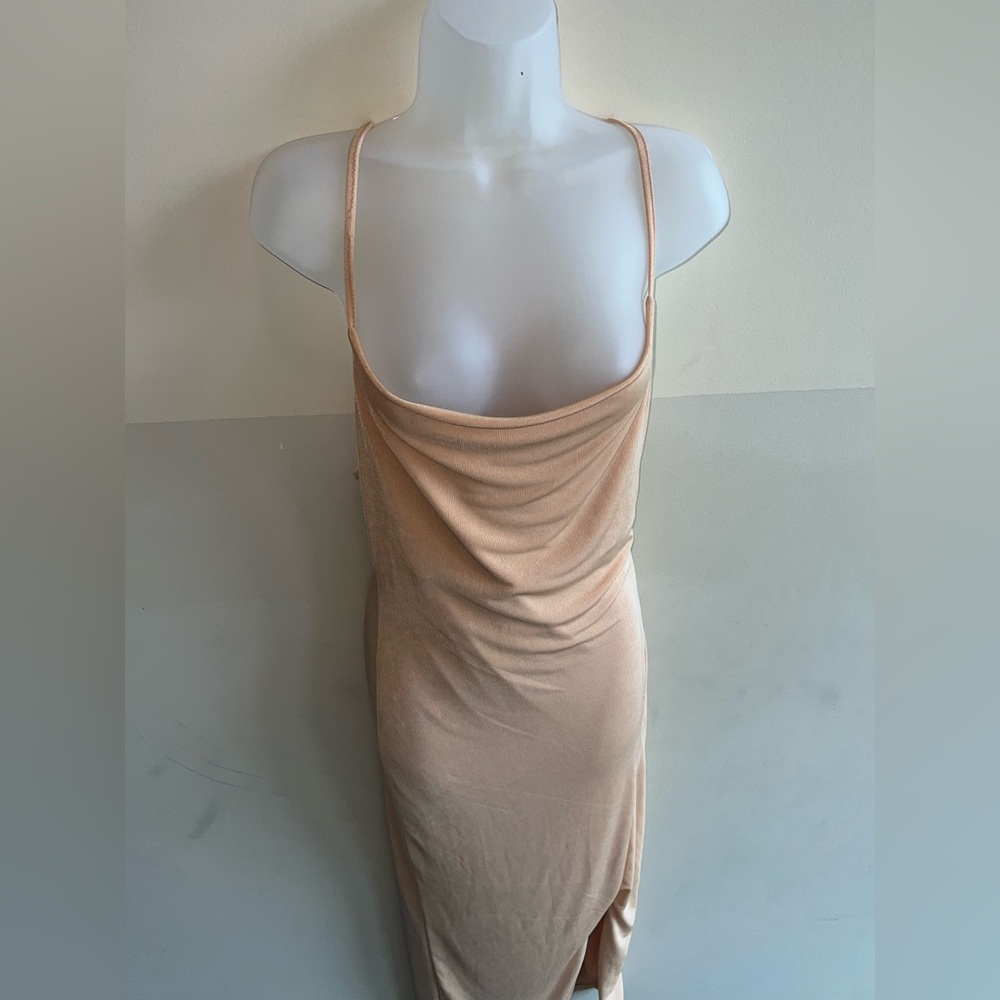 Elegant Peach Bodycon Dress
